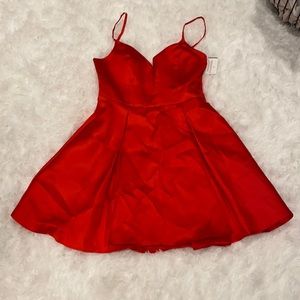 Satin Mini Cocktail Dress